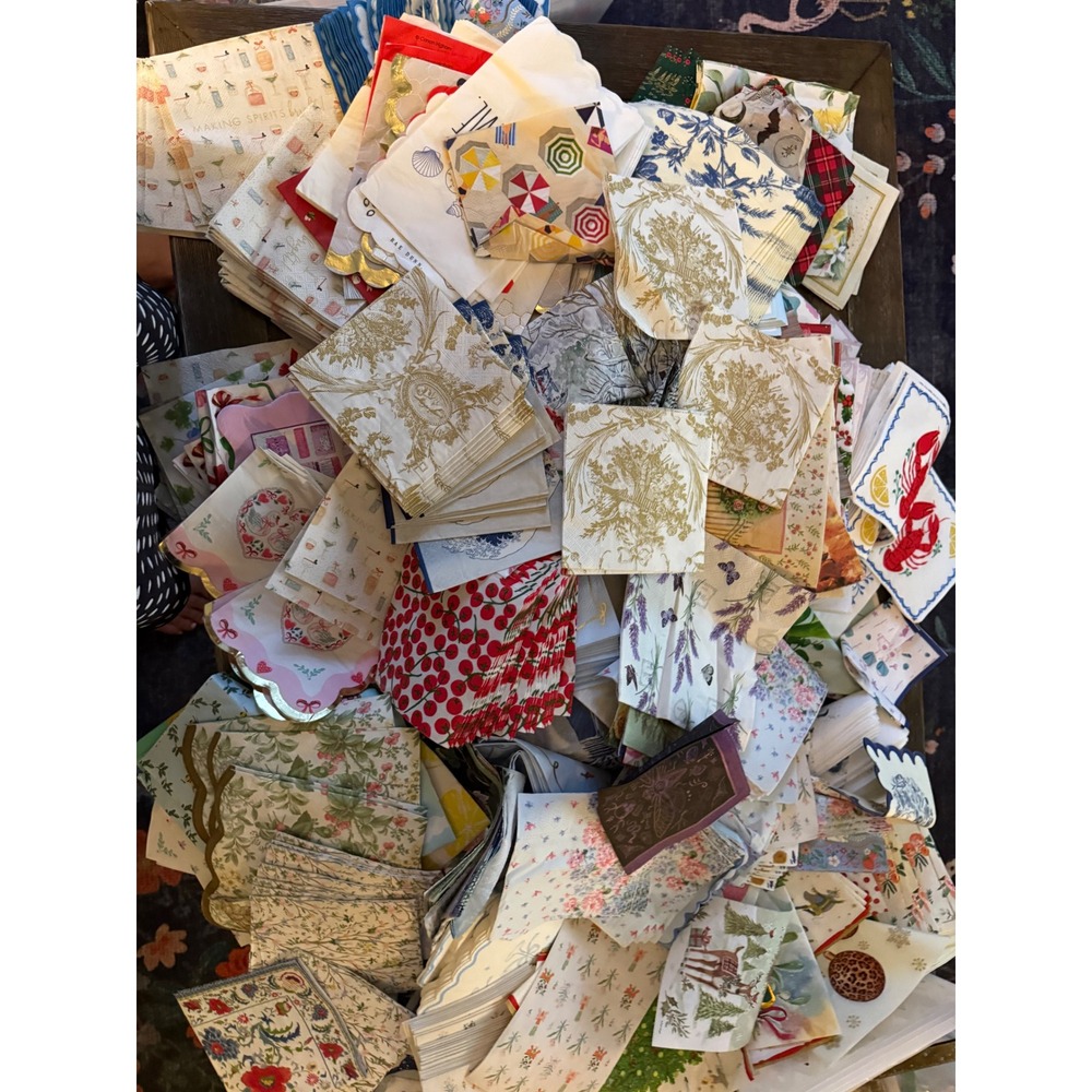 Mixed Lot Decorative Paper Napkins Rae Dunn Caspari Holiday Floral Decoupage